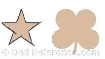 Cayette doll mark star or clover symbol