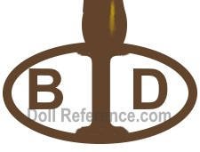 French doll wind up key mark B D
