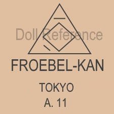 Froebel-Kan bisque head doll mark triangle symbol Tokyo A. 11