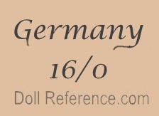 German doll mark Germany 16/0