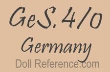 German doll mark GeS. 4/0 Germany