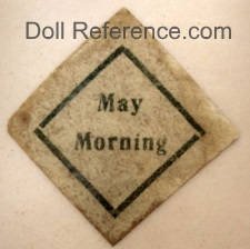 German doll mark May Morning label