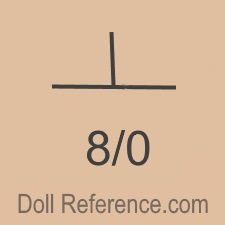 German doll mark upside down T 8/0