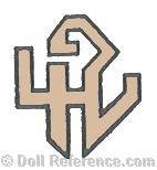 Kohl & Wengenroth celluloid doll mark W symbol