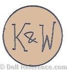 Konig & Wernicke doll mark K & W, K & WW