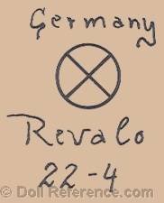 Gebrder Ohlhaver doll mark Germany X inside a circle Revalo 22-4