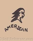 Louis Sametz doll mark native American Indian head symbol