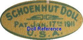 Albert Schoenhut doll mark label Pat. Jan. 17th 1911 U.S.A.