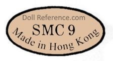 SMC doll mark Made in Hong Kong inside an oval