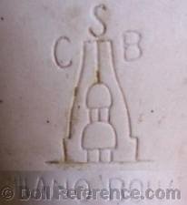 Societ Ceramica di Bollate doll mark SCB above a tower symbol