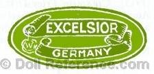 Louis Wolf doll green label Excelsior W Germany