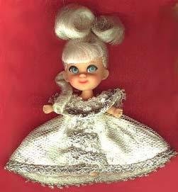 Storybook Kiddle 3528 Cinderiddle doll Rich Ball Gown 1968