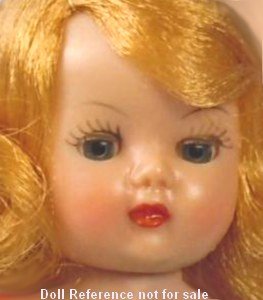 1953 Muffie doll face, 8" by Nancy Ann Storybook Company