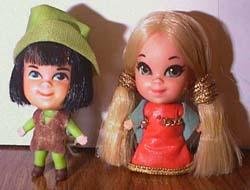 Liddle Kiddle Storybook Sweethearts 3785 Robin Hood & Maid Marion dolls