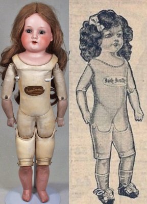 1910 Sears Dainty Dorothy doll, bisque head by Armand Marseille 370 mold