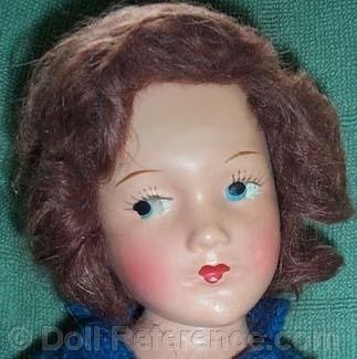 Mary Hoyer doll with painted eyes, composition