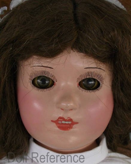 Jessie McCutcheon Raleigh composition head doll with sleep eyes, 24" tall