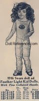 1916 Sears Feather Light Kid Doll ad
