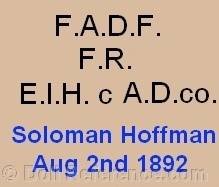 Aetna Doll & Toy Company doll mark FADF FR EIHc AD co Solomon Hoffman Aug 2nd 1892