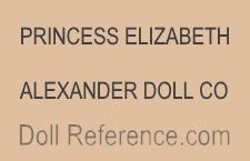 Alexander doll co. mark Princess Elizabeth