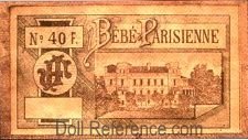 Bébé Parisienne doll box label