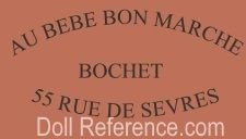 Bochet doll shoe mark Au Bebe Bon Marche store