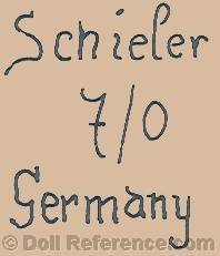 Augustin Friedrich Carl doll mark Schieler 7/0 Germany
