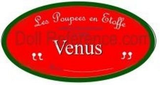 Adrien Carvaillo doll box end graphics label Venus