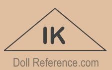 Celluloid doll mark IK inside a triangle
