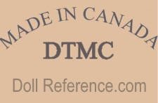 Dominion Toy Manufacturing Company doll mark Made in Canada DTMC