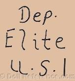 Elite Doll Company doll mark DEP Elite U.S.1