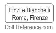 Finzi e Bianchelli, Roma, Firenze dolls or doll clothes mark label