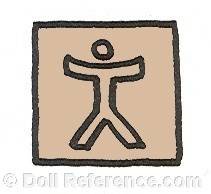 Luigi Furga doll mark stick person symbol