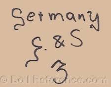 ans & Seyfarth doll mark Germany G & S