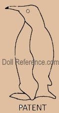 German celluloid doll mark Penguin symbol Patent