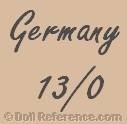 German doll mark Germany 13/0