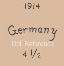 German doll mark 1914 Germany 4 1/2