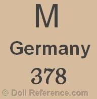 German doll mark M Germany 378