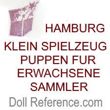 German modern doll mark tag Hamburg klein spielzeug Puppen Fur erwachsene sammler