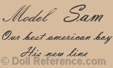 German doll mark Model Sam Our best american boy His new line