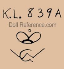 William Goebel doll mark K.L. 839A crown symbol WG
