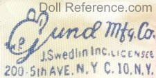 Gund Manufacturing Company doll mark label