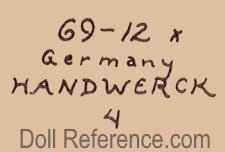 Heinrich Handwerck doll mark 69 -12 x Germany Handwerck 4