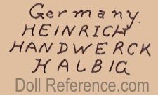 Heinrich Handwerck doll mark Germany Heinrich Handwerck Halbig