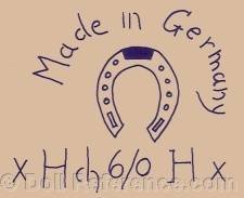 Heinrich Handwerck doll mark Germany horseshoe symbol Hch 6/6 H x