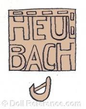 Gebruder Heubach doll mark square symbol Heubach