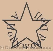 Hollywood Doll Company doll mark A Hollyweood Doll star symbol