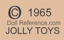 Jolly Toys doll mark copyright 1965 Jolly Toys