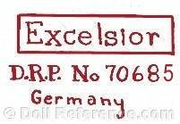 Kestner doll body mark Excelsior D.R.P. No. 70685 Germany