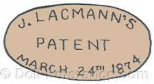 Jacob Lacmann doll mark patent March 24th, 1874